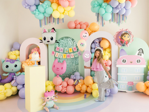 Balon foliowy Koci Domek Gabi - 52x52 cm - 1 szt.