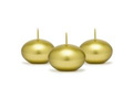 Floating disc candle metallized, 40 mm, gold
