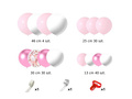 Set of balloons for balloon garland pink - 107 pcs.