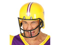 Yellow football player helmet