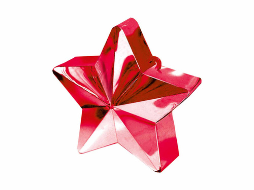 Helium-filled balloon weights - Red star - 170 g.