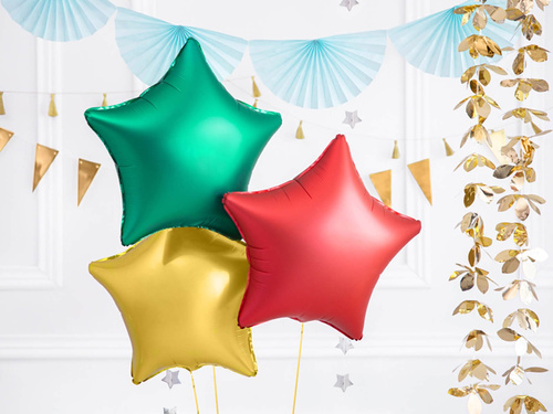 Foil balloon star, satin gold - 48 cm - 1 pc.