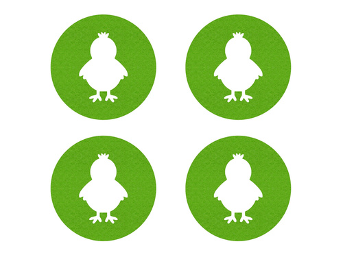 Podstawka pod kubek - Kurczaczek - 10 cm - 4 szt.