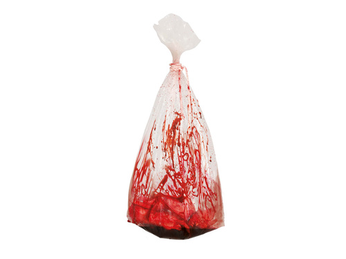 Bloody bag with rope