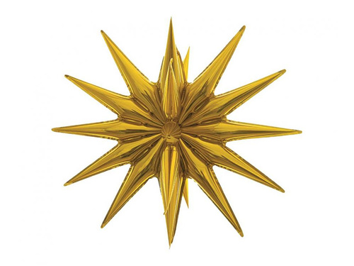 Gold Star Foil 3D Balloon - 50 x 46 cm - 1 pc