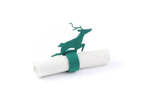 Serwetnik ze wzorem świątecznym - Renifer - 21 cm - 4 szt.
