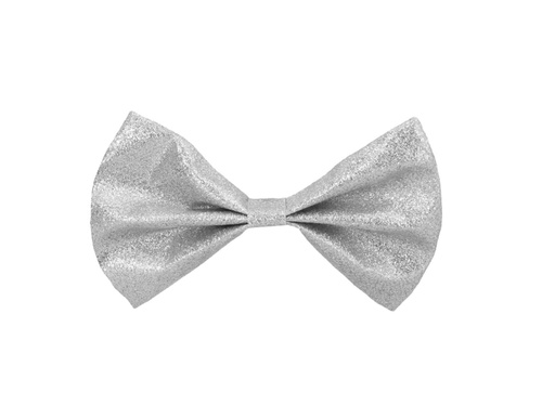 Silver bow-tie - 1 pc