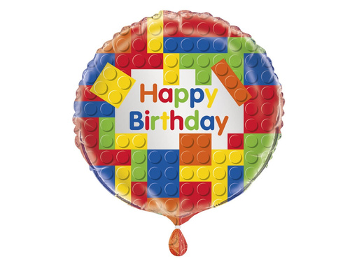 Balon foliowy Klocki - 47 cm - 1 szt.