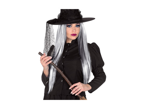 Peruka upiornego ducha czarno-biała