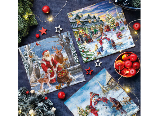 Christmas napkins Santa Claus - 33 cm - 20 pcs.