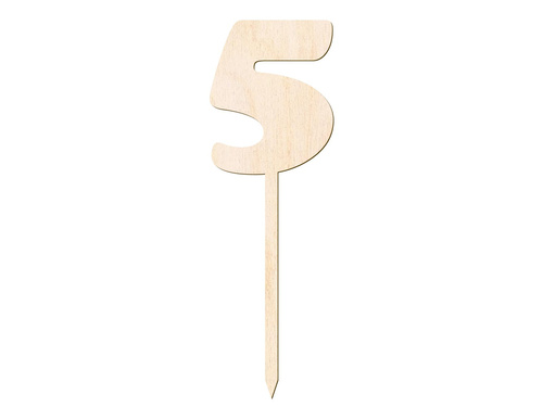 Wooden cake topper 5 - 12 cm