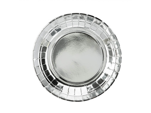 Silver plates - 23 cm - 6 pcs.