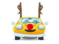 Decoration for a car Reindeer horns with nose - 1 kpl.
