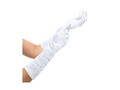 Rękawiczki karnawałowe białe długie - 42 cm