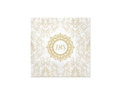 Serwetki komunijne ze złotym ornamentem IHS - 33 cm - 20 szt
