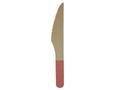 Wooden knives with red pattern - 8 pcs.