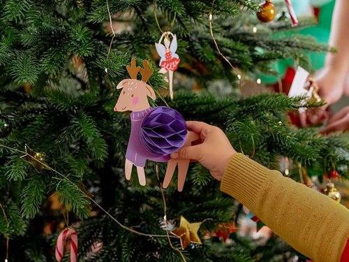 Set of decorations with rosette for Christmas tree - 5 pcs.