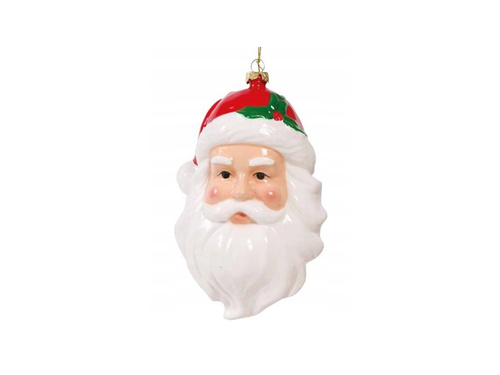 Bombka choinkowa Głowa Mikołaja - 15 cm - 1 szt.