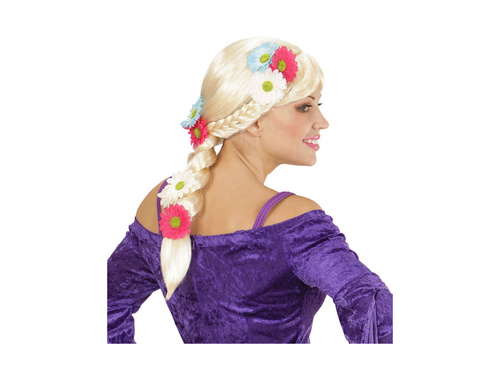 Peruka Roszpunki z kwiatami