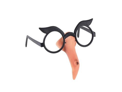 Okulary z nosem czarownicy - 1 szt.