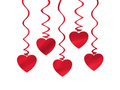 Świderki Serca na walentynki - 85 cm - 5 szt.
