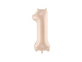 Number 1 Beige Foil Balloon - 72 cm - 1 pc