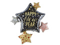 Foil Balloon Stars Happy New Year - 83 x 90 cm