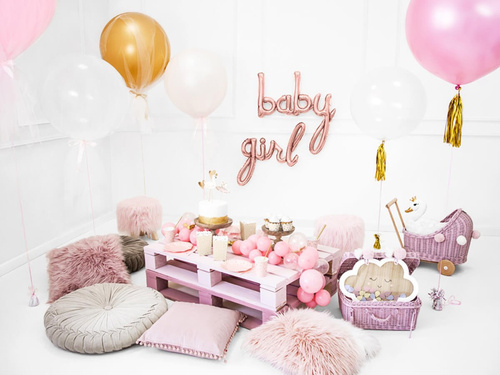 Foil balloon pink gold inscription Girl - 77 x 70 cm