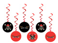 Birthday Pirate hanging decoration - 6 pcs.