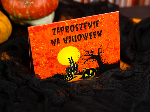 Haunted House Halloween invitations - 6 pcs.