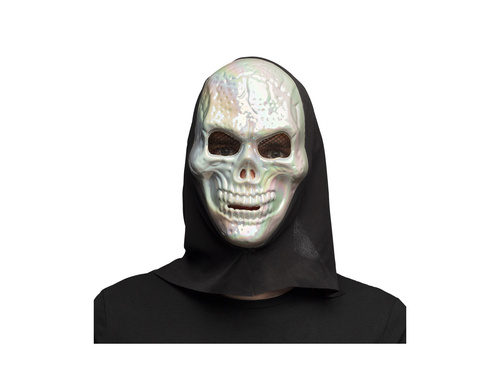 Maska Perłowa czaszka z kapturem