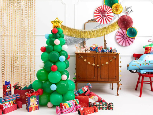 Bouquet of Christmas tree balloons - 76 pcs.