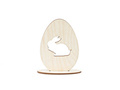 Wooden decoration Egg with a hare - 1 piece.