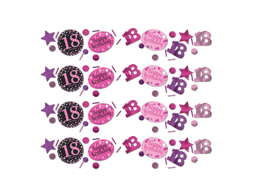 Pink confetti for 18 - eighteen - 34 g