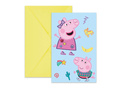 Zaproszenia urodzinowe Świnka Peppa - 6 szt.
