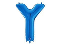 SuperShape Letter "Y" Blue Foil Balloon - 66 cm - 1 pc