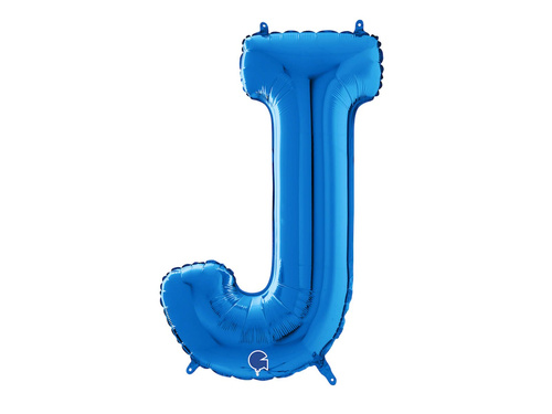 SuperShape Letter "J" Blue Foil Balloon - 66 cm - 1 pc
