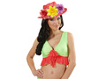 Yellow flower hair clip with glitter - 1 pc