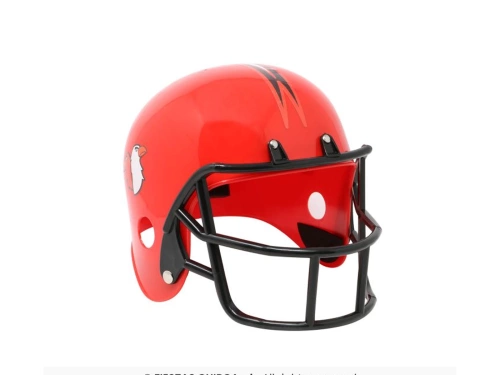 Red football player helmet