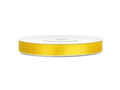 Satin ribbon, yellow, 6 mm / 25 m, 1 pc.