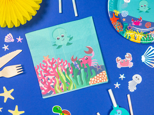 Birthday napkins Underwater World - 33 cm - 20 pcs.