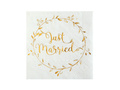 Just Married gold napkins - 25 cm - 20 pcs.