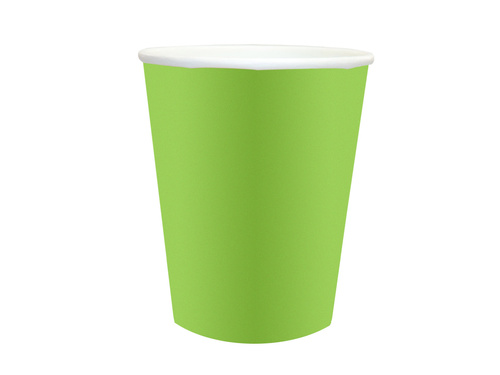Kubeczki papierowe jasnozielone - 250 ml - 6 szt.