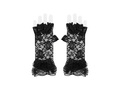 Czarne koronkowe rękawiczki bez palców - 22 cm - 1 para