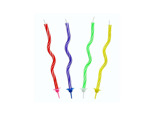 Spiral birthday candles - 12 pcs.