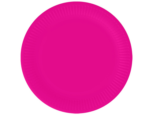 Fuchsia paper plates - 18 cm - 6 pcs.