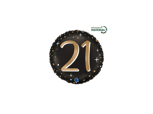 Balon foliowy okrągły Sparkling 21 - 14" - 1 szt.