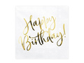 Happy Birthday white napkins - 33 cm - 20 pcs.