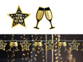 Girlanda sylwestrowa Kieliszki Happy New Year - 300 cm - 1 szt.