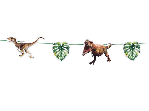 Girlanda urodzinowa T-Rex - 300 cm - 1 szt.